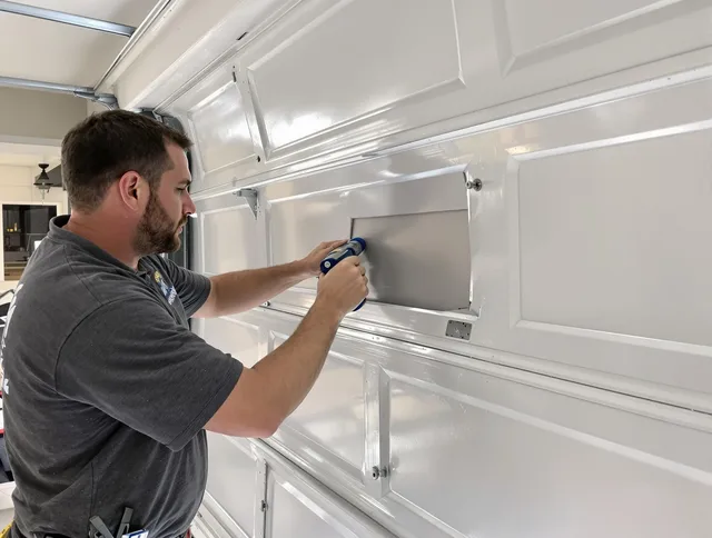 Garage door panel repair by Ocala Garage Door Repair in Ocala