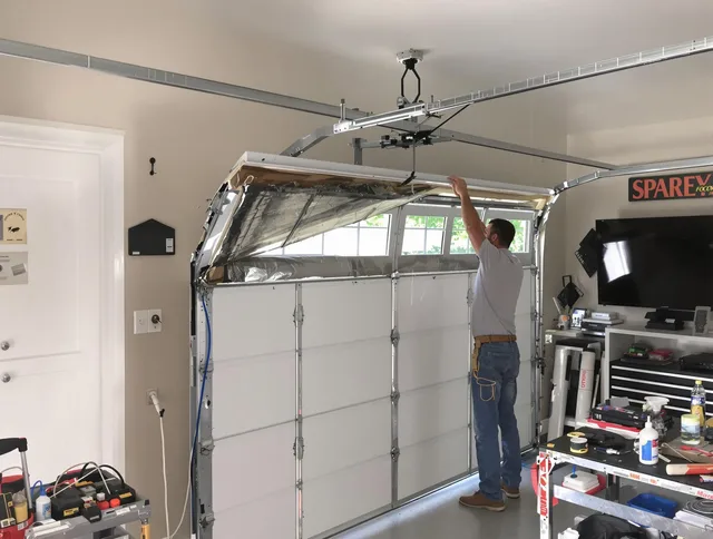 Garage door section replacement by Ocala Garage Door Repair in Ocala