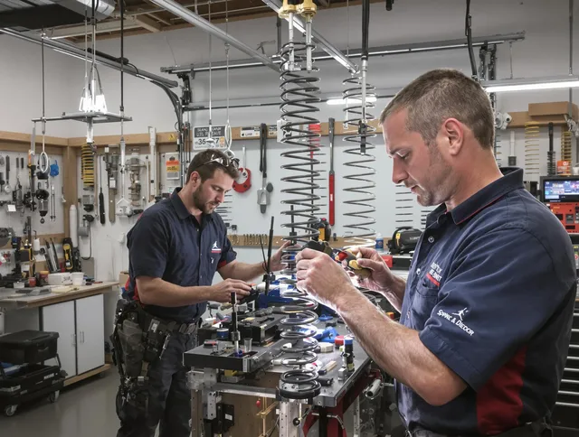 Garage door spring repair service by Ocala Garage Door Repair in Ocala